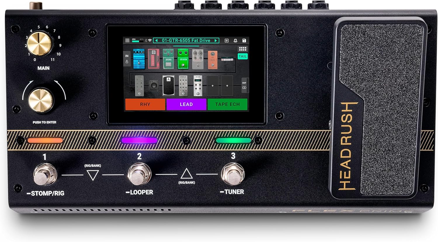 HeadRush Flex Prime Multi Effects Pedal for Guitar and Bass