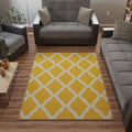 Trellis Area Rug 5 ft x 6 ft 6 in - Low Profile Non-Slip Indoor Rug