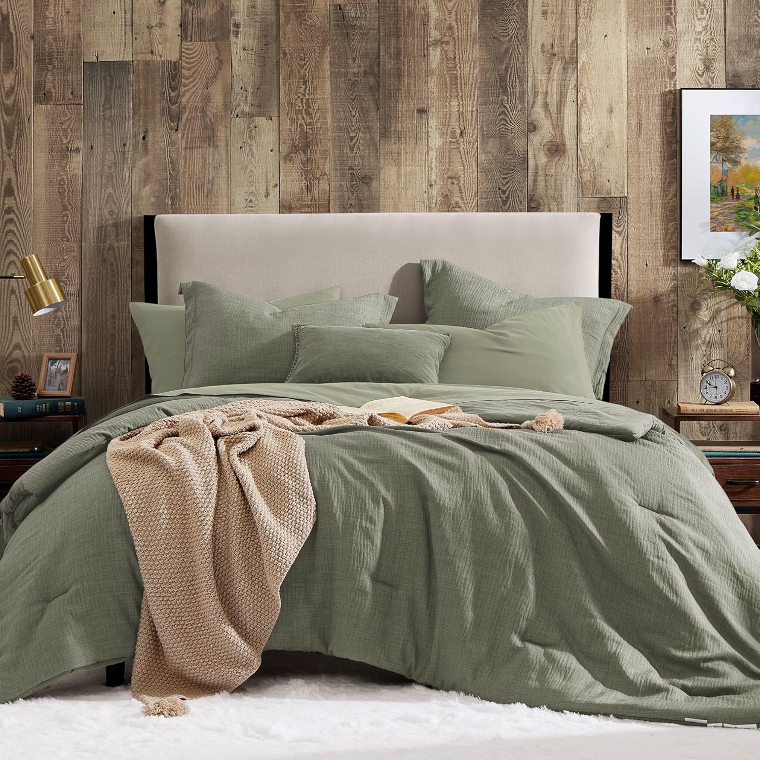 Geniospin Queen Comforter Set - 7 Pieces for All Seasons
