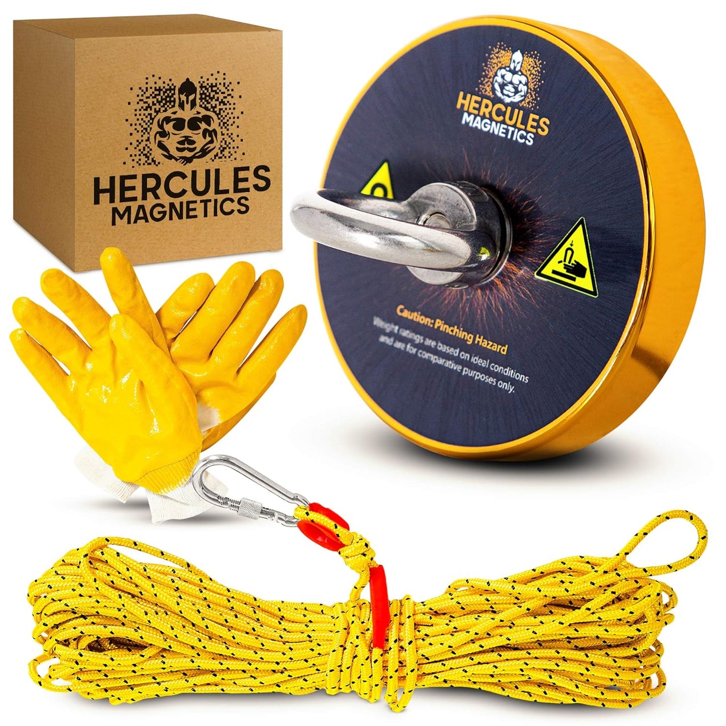 1000 lb Magnet Fishing Kit - Ultra-Powerful Gold Magnet