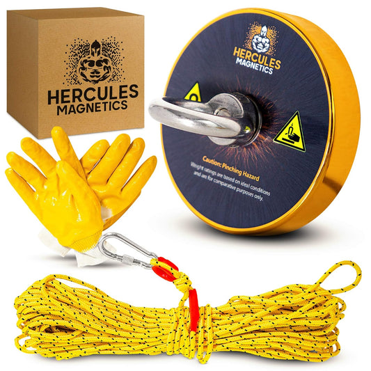 1000 lb Magnet Fishing Kit - Ultra-Powerful Gold Magnet