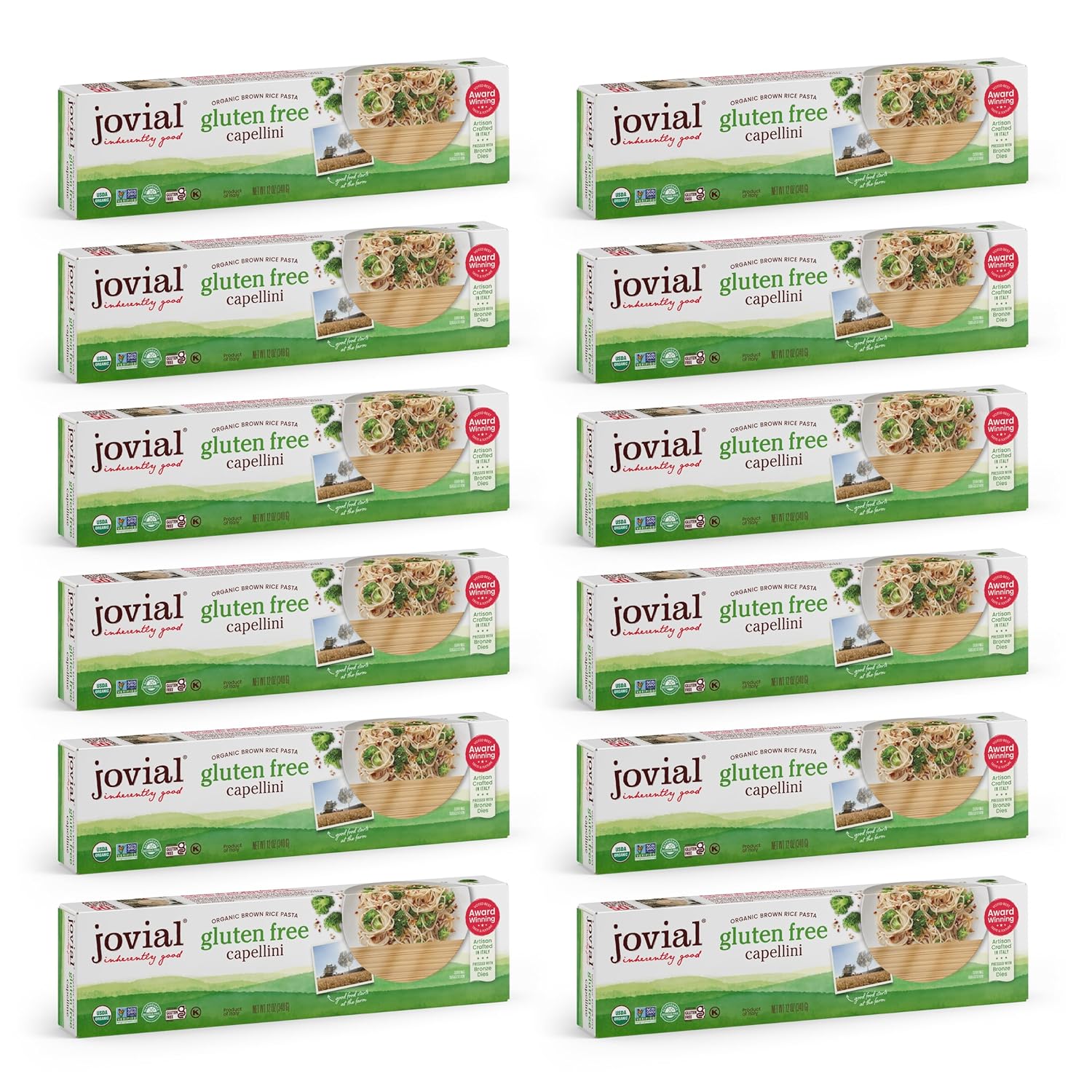 Jovial Whole Grain Brown Rice Capellini Pasta - Gluten Free
