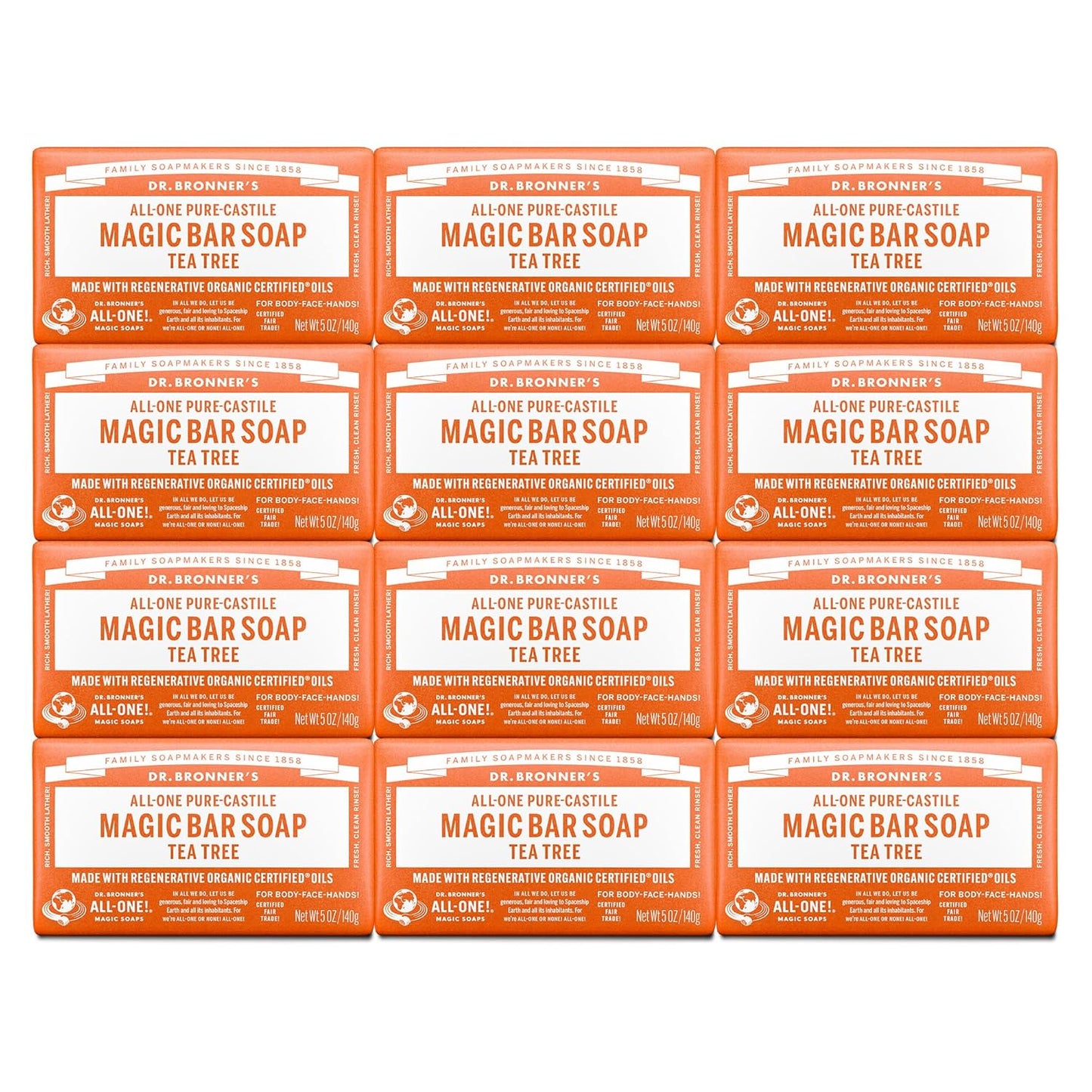 Dr. Bronner's Pure-Castile Magic Bar Soap - Tea Tree for All