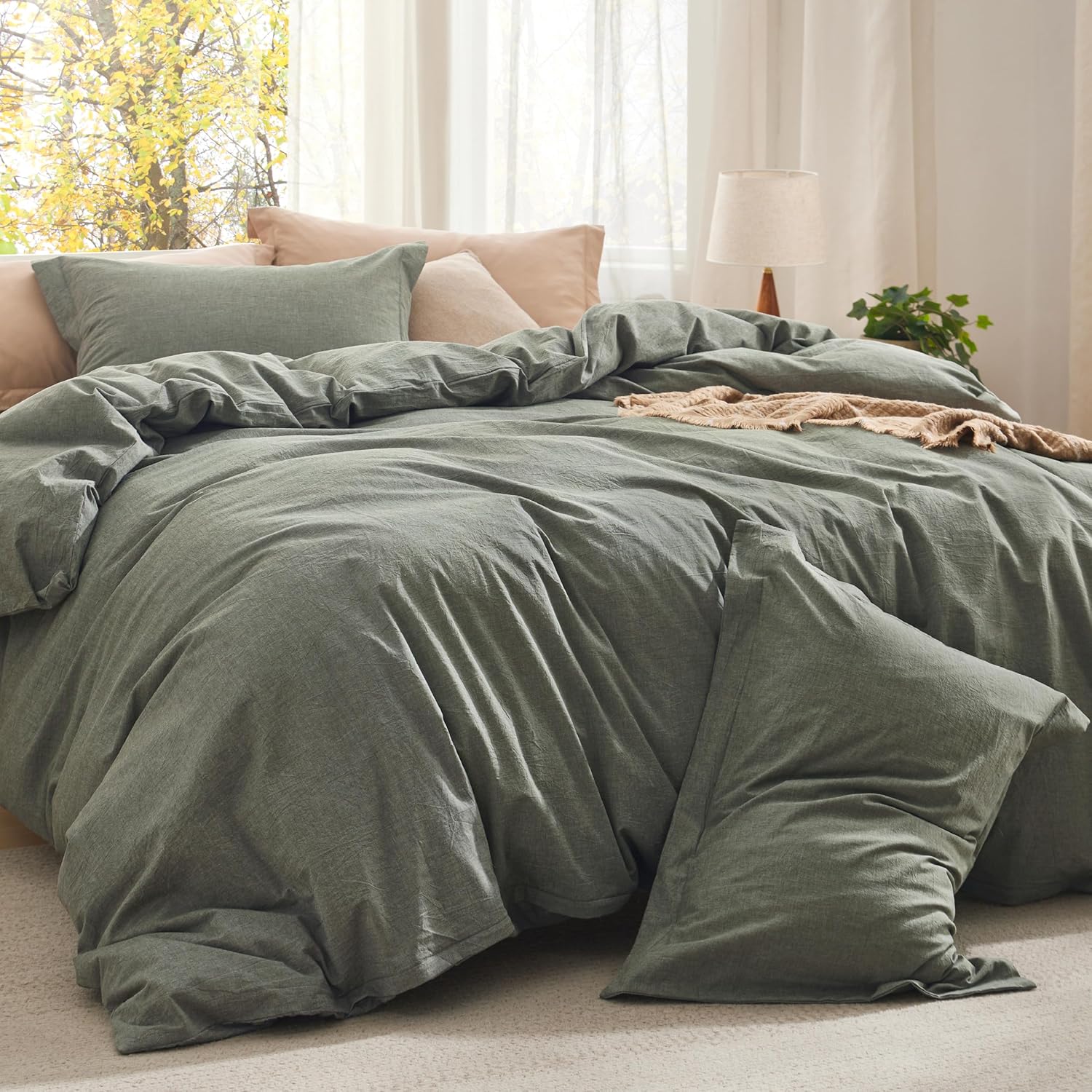Bedsure Comforter Set Full Size - Cozy Cotton Bed Set
