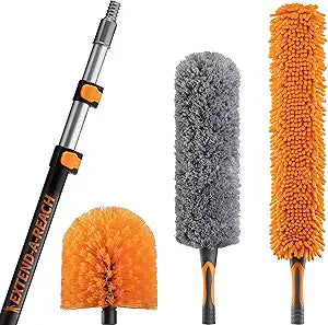 20 Foot High Reach Duster Kit for Easy High Ceiling Cleaning