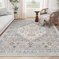 zesthome 6x9 Area Rug - Super Soft Washable Vintage Beige