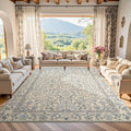 jinchan Floral 8x10 Area Rug - Soft Low-Pile Vintage Botanical