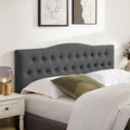 Tufted Upholstered Headboard King Size - Adjustable 37 to 51 in