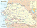 Palmetto Posters 24x31 Laminated Poster of Senegal - Large Detailed