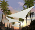 21ft x 21ft x 21ft White Triangle Sun Shade Sail - UPF50+ Protection