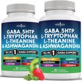 GABA 5-HTP L-Theanine Blend 180 Count - AllInOne Stress Support
