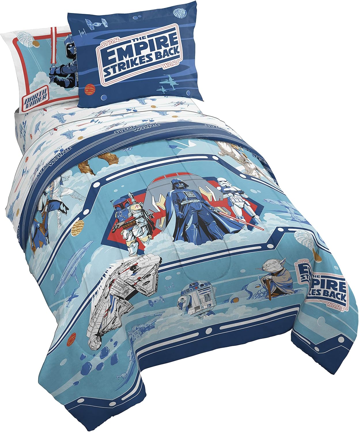 Star Wars Empire Strikes Back 4 Piece Full Bed Set for Kids