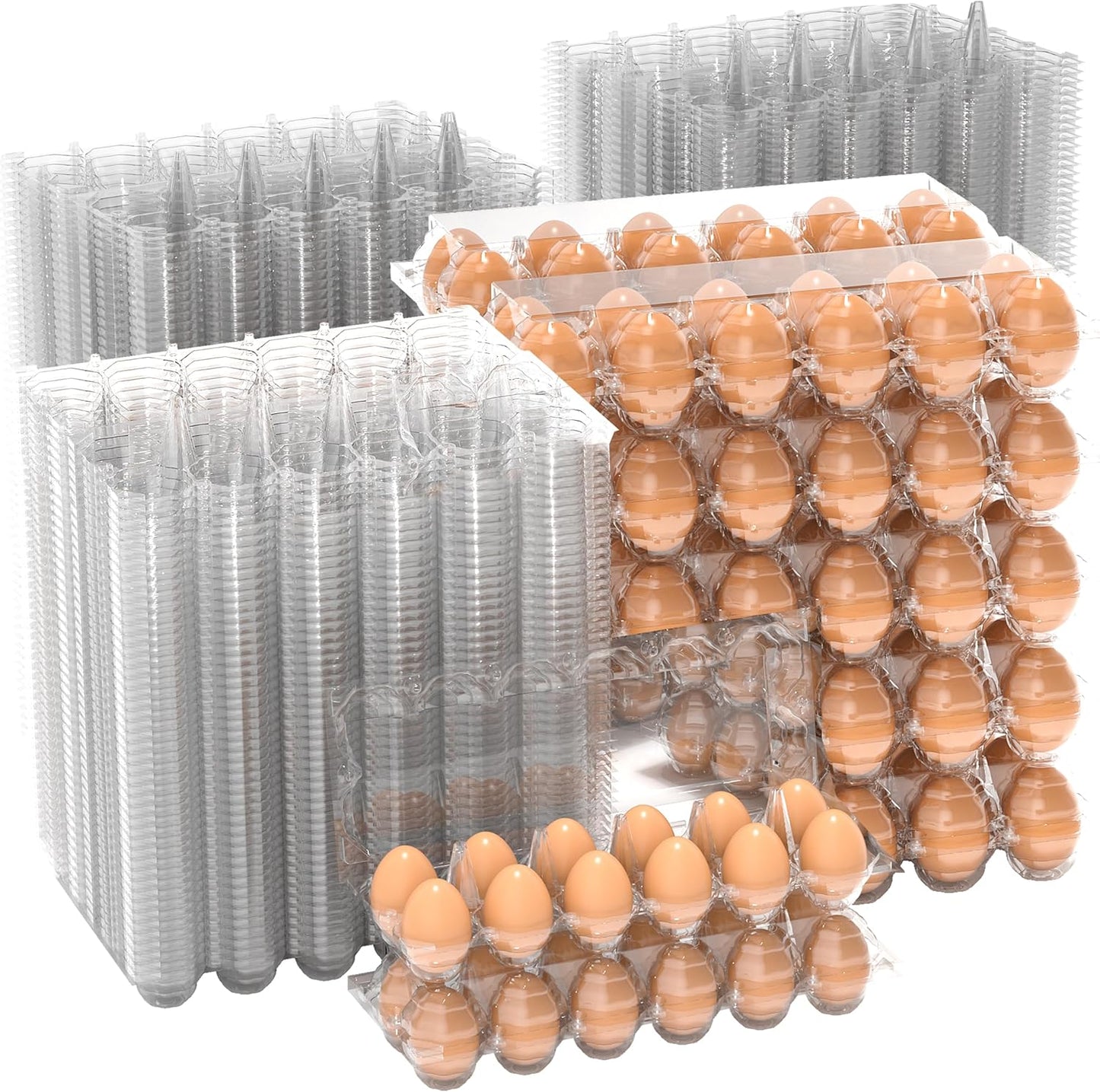 100PCS Large Egg Cartons for Storing and Selling Eggs