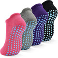 SkiBeaut Women's Non Slip Grip Socks - 4 Pairs
