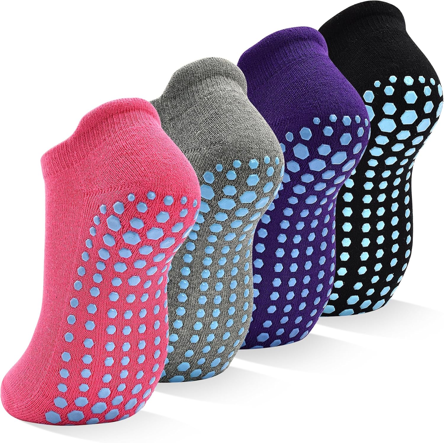 SkiBeaut Women's Non Slip Grip Socks - 4 Pairs