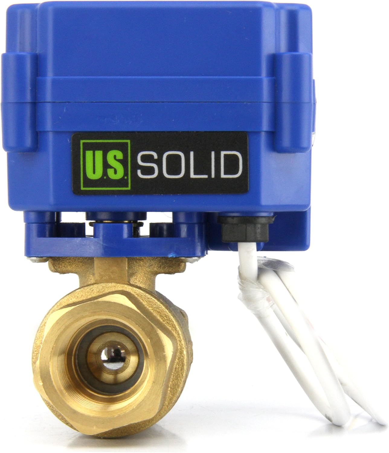 U.S. Solid Motorized Ball Valve - Durable 3/4in Brass Valve