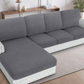 Sectional Couch Covers 8 Piece Stretch Slipcover for L-Shaped Sofa