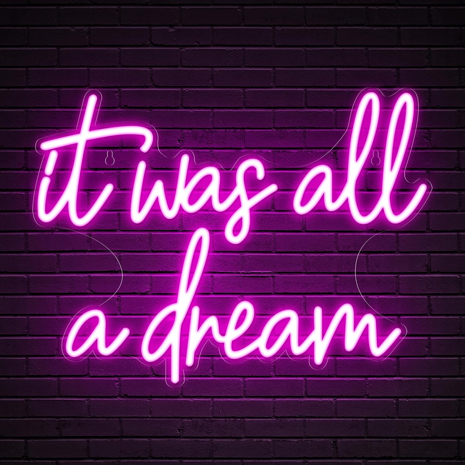 Kavaas It Was All A Dream Neon Sign for Girly Room Decor