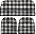 3-Piece Wicker Tufted Cushion Set 41 x 19in + 19 x 19in - Water