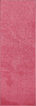 Pet Friendly Solid Color Area Rugs Pink 2 ft x 12 ft Runner - Soft