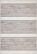 Dash & Albert Ellington Stripe Grey Rug, 2 x 3 ft - Machine Washable