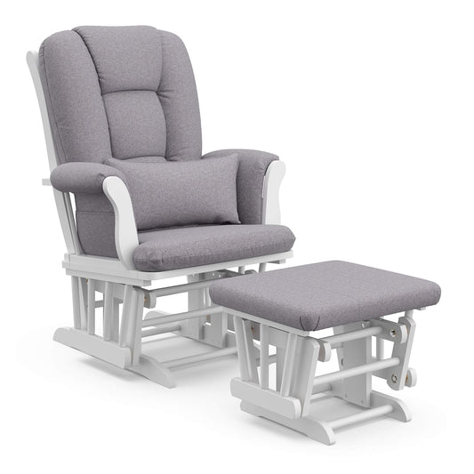 STORKCRAFT Glider & Ottoman Set - Easy Clean Upholstery