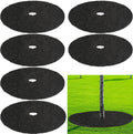 Peryiter 6 Pcs Rubber Mulch Tree Ring 20 in - Durable Weed Barrier
