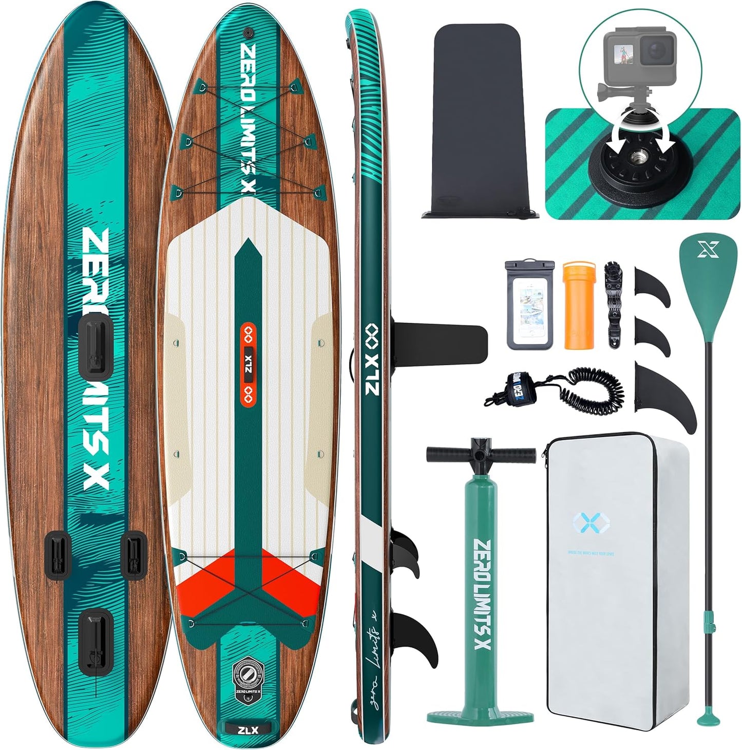 ZLX Inflatable Stand Up Paddle Board for All Skill Levels