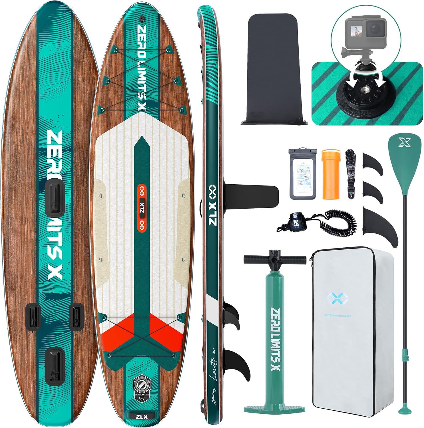 ZLX Inflatable Stand Up Paddle Board for All Skill Levels