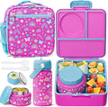 Kids Bento Lunch Box with Thermos - Leakproof 7PC School Set