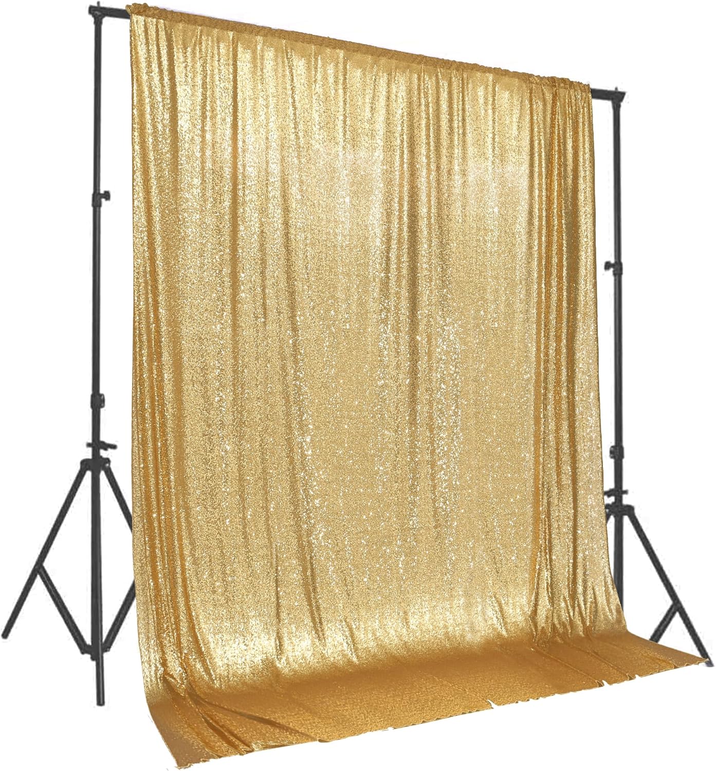 PartyDelight Sequin Backdrop Sparkly Gold for Events and Photos