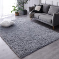TABAYON Extra Large Shag Area Rug 9x12 ft Grey - Ultra Soft Plush