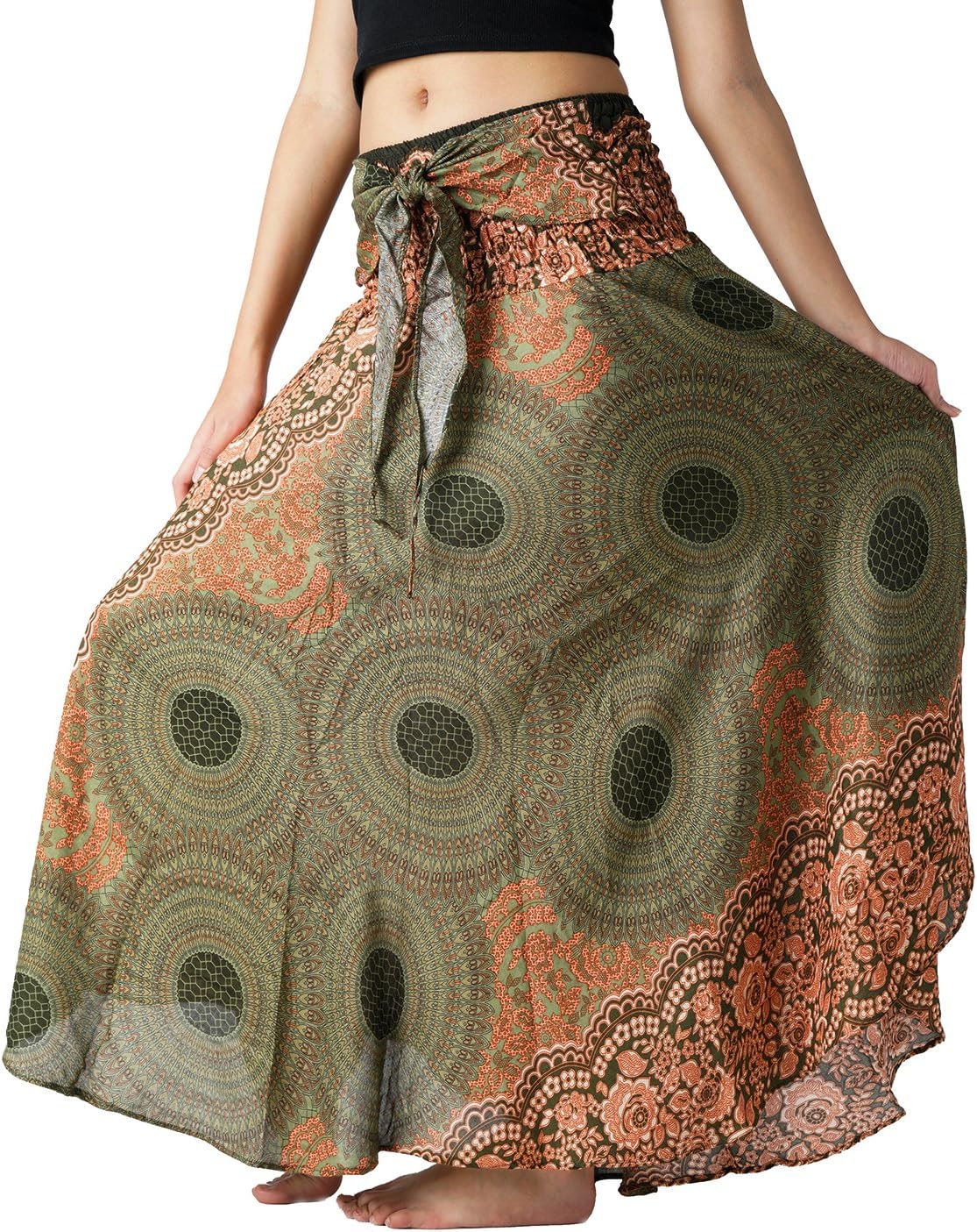 Maxi Boho Skirts for Women with Floral Print and Comfort