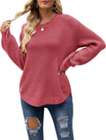 MEROKEETY Women's Waffle Knit Sweater - Cozy Fall Staple