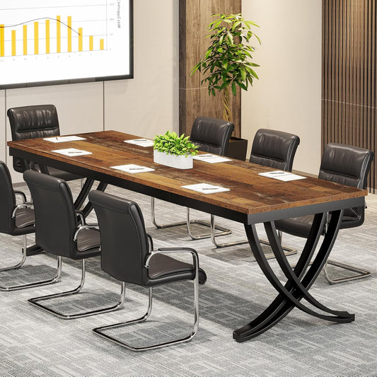 Tribesigns 6.5FT Conference Table for 6-8 People, Durable Design