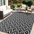 Outdoor Rug 6x9 ft Waterproof Reversible Patio Mat - Geometric