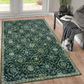 KILOCOCO 3x5 Moroccan Super Soft Area Rug - Washable Dark Green