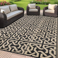 Reversible Plastic Patio Rug 9 ft x 18 ft - Durable Outdoor Mat
