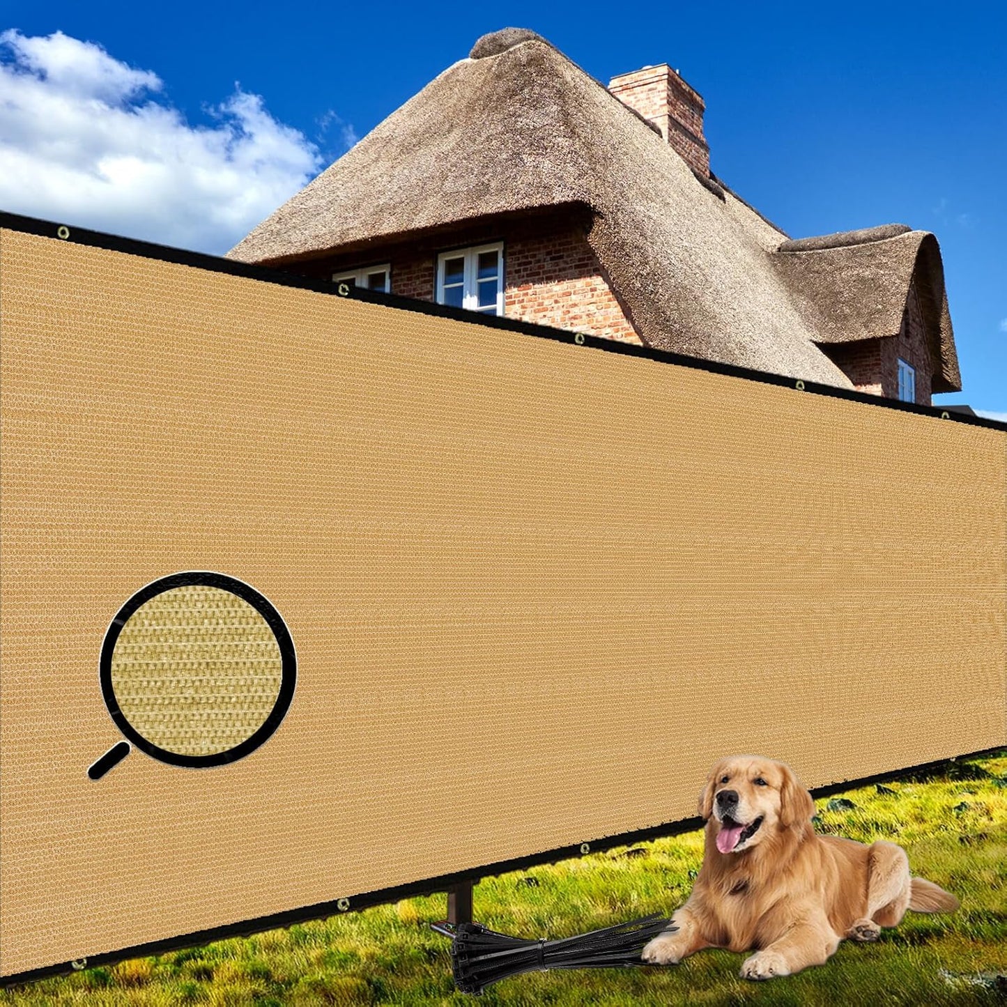 Shade&Beyond 5ft X 50ft Heavy Duty Privacy Screen for Outdoor Use