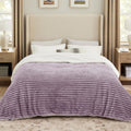 Sherpa Blanket King Size Purple - Thick Cozy Fleece for Bed