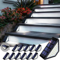 Solar Step Lights for Outside 12 Pack - Bright Cold White Safety