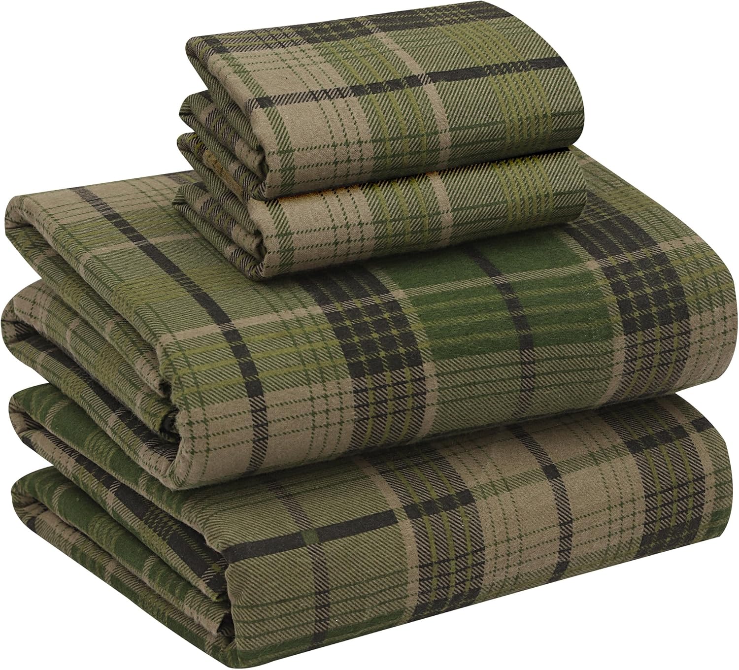 RUVANTI Flannel Sheets Queen Size - Cozy 100% Cotton Set