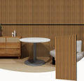 Luxdecor Acoustic Wood Slat Wall Panels 2pack - Noise Dampening Oak