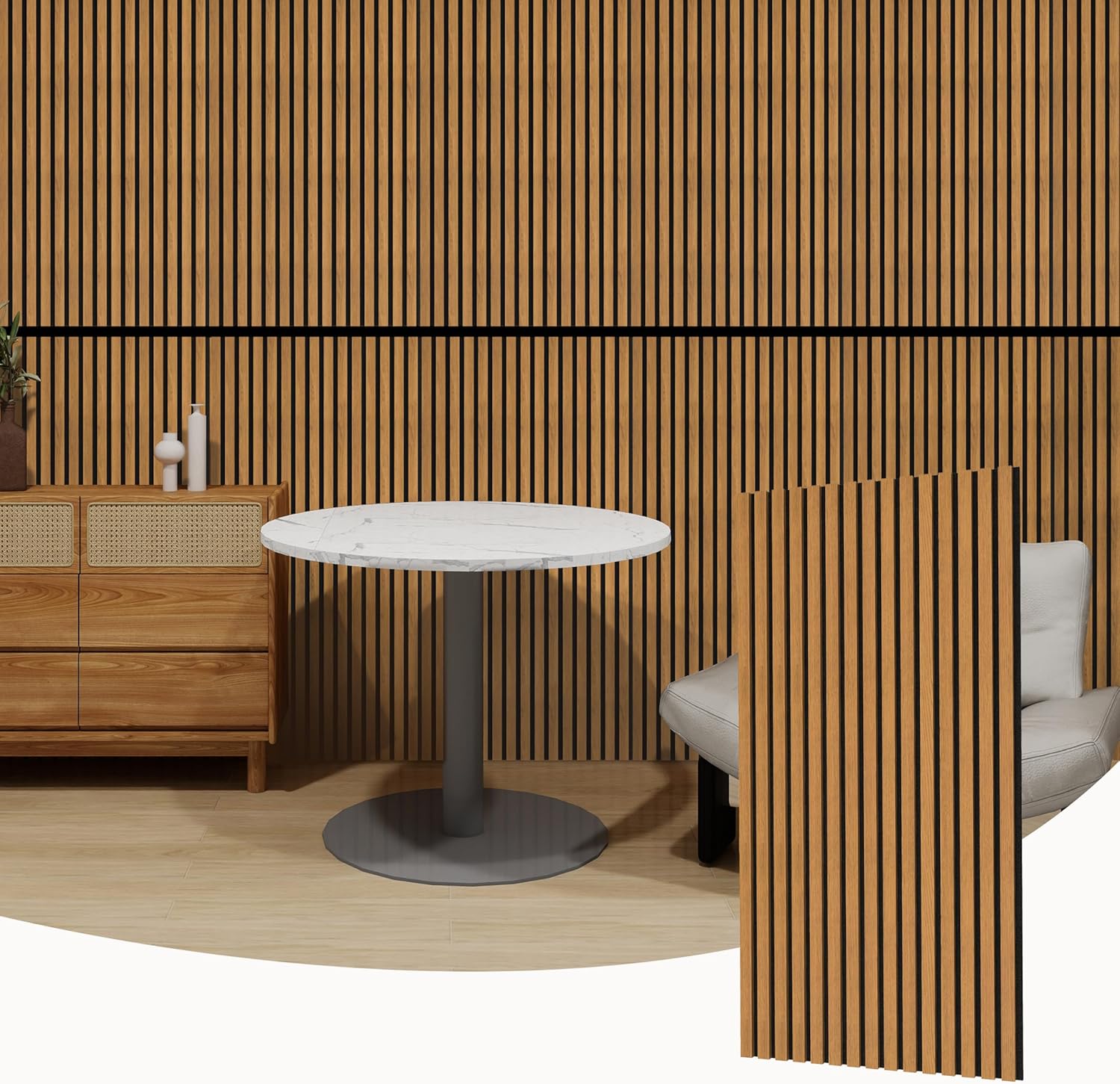 Luxdecor Acoustic Wood Slat Wall Panels for Modern Spaces