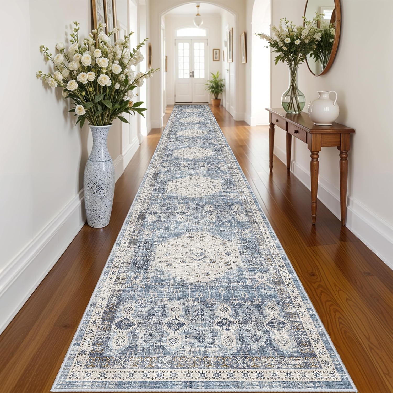 RUUGME 3x20 Hallway Runner Rug: Soft Vintage Washable Carpet
