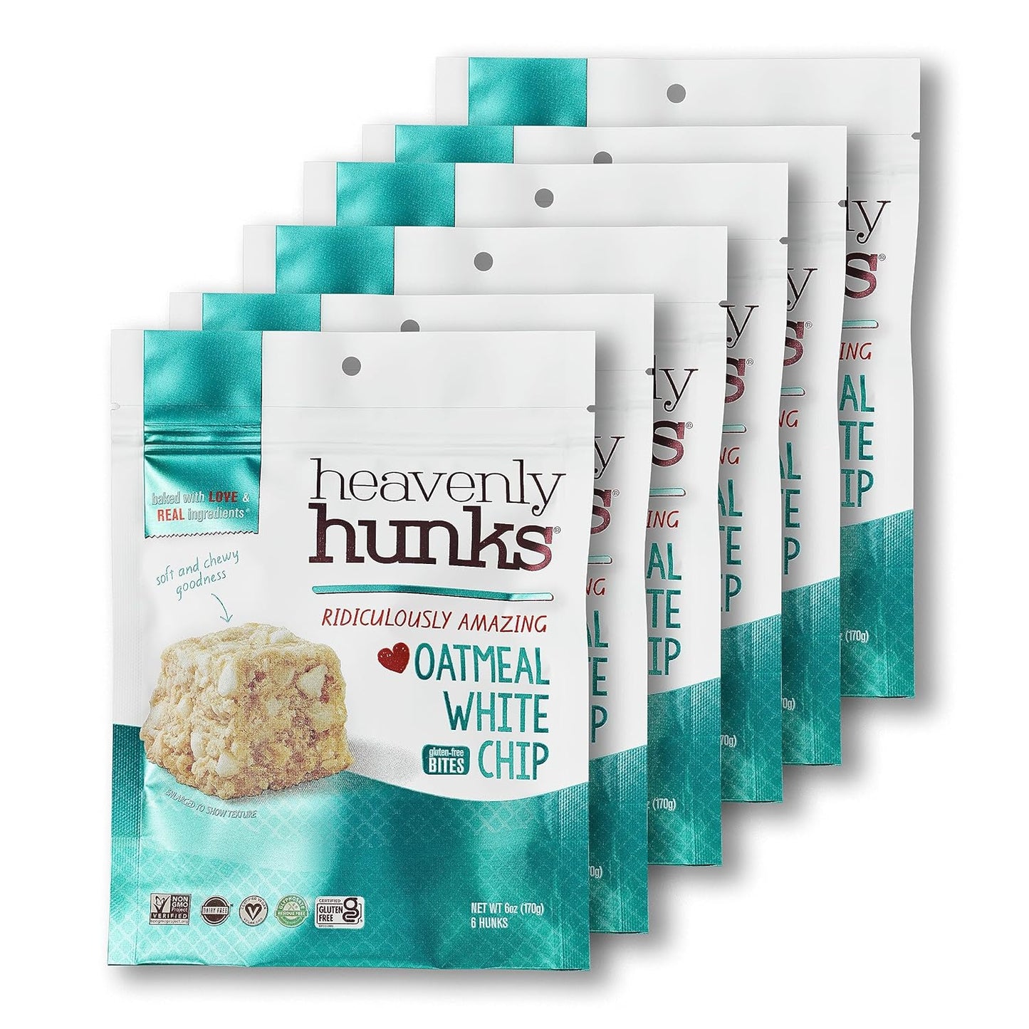 Heavenly Hunks Oatmeal White Chip Cookies - Vegan & Gluten Free