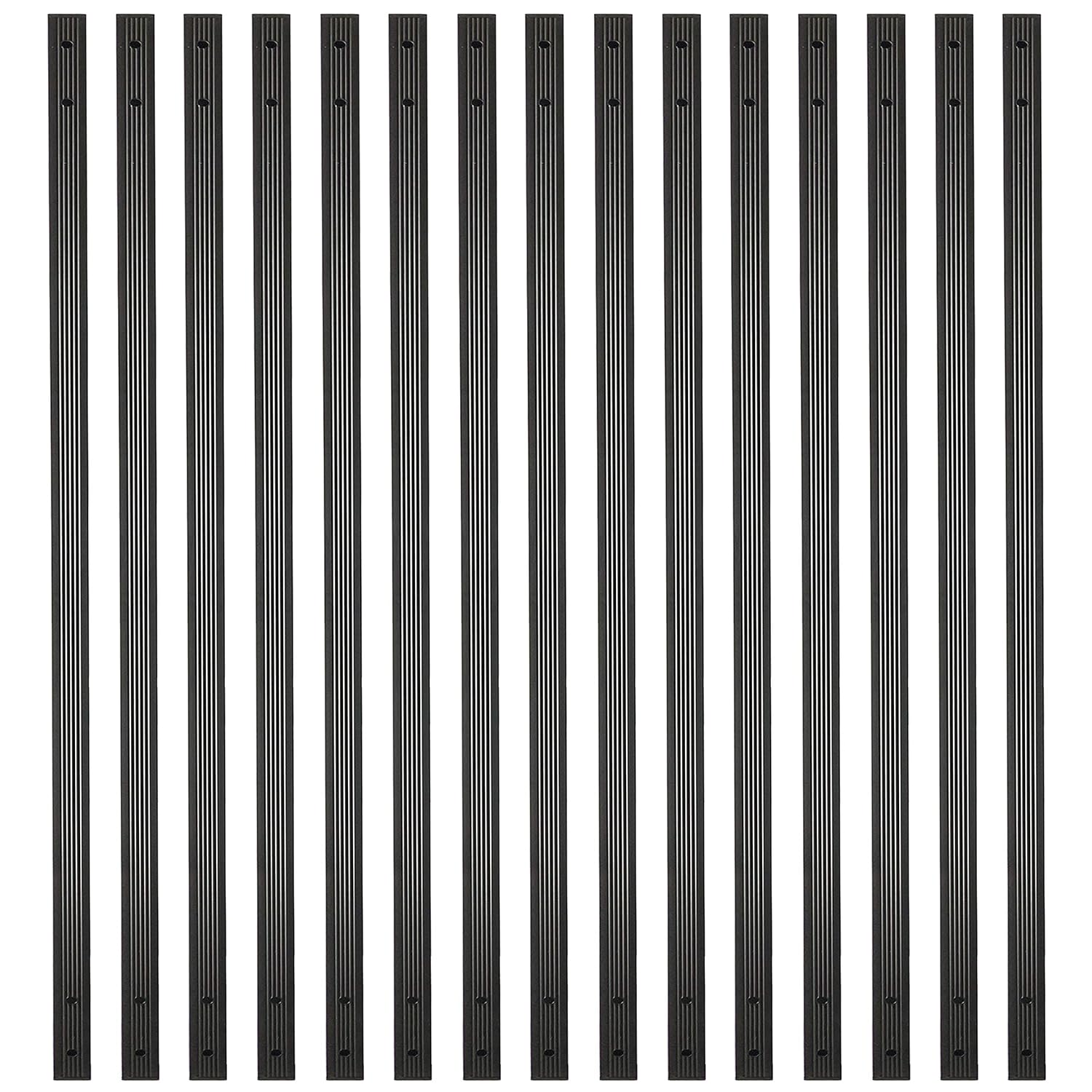 32-1/4 Inches Grooved Traditional Rectangle Aluminum Deck Balusters