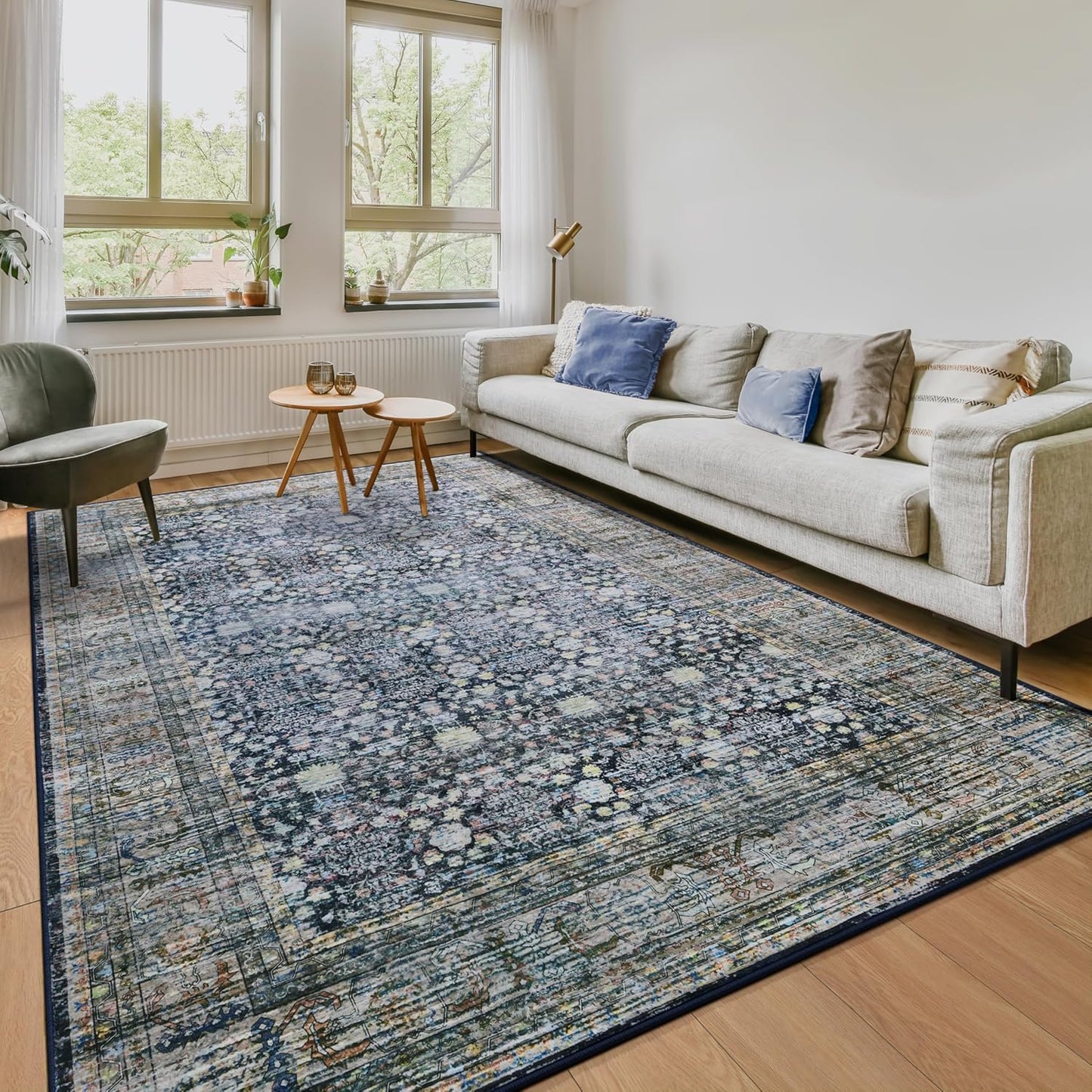 5x7 Vintage Area Rug for Living Room and Bedroom Decor