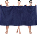 35x70 Jumbo Bath Towel Sheet Navy Blue - Oversized 600 GSM Luxury