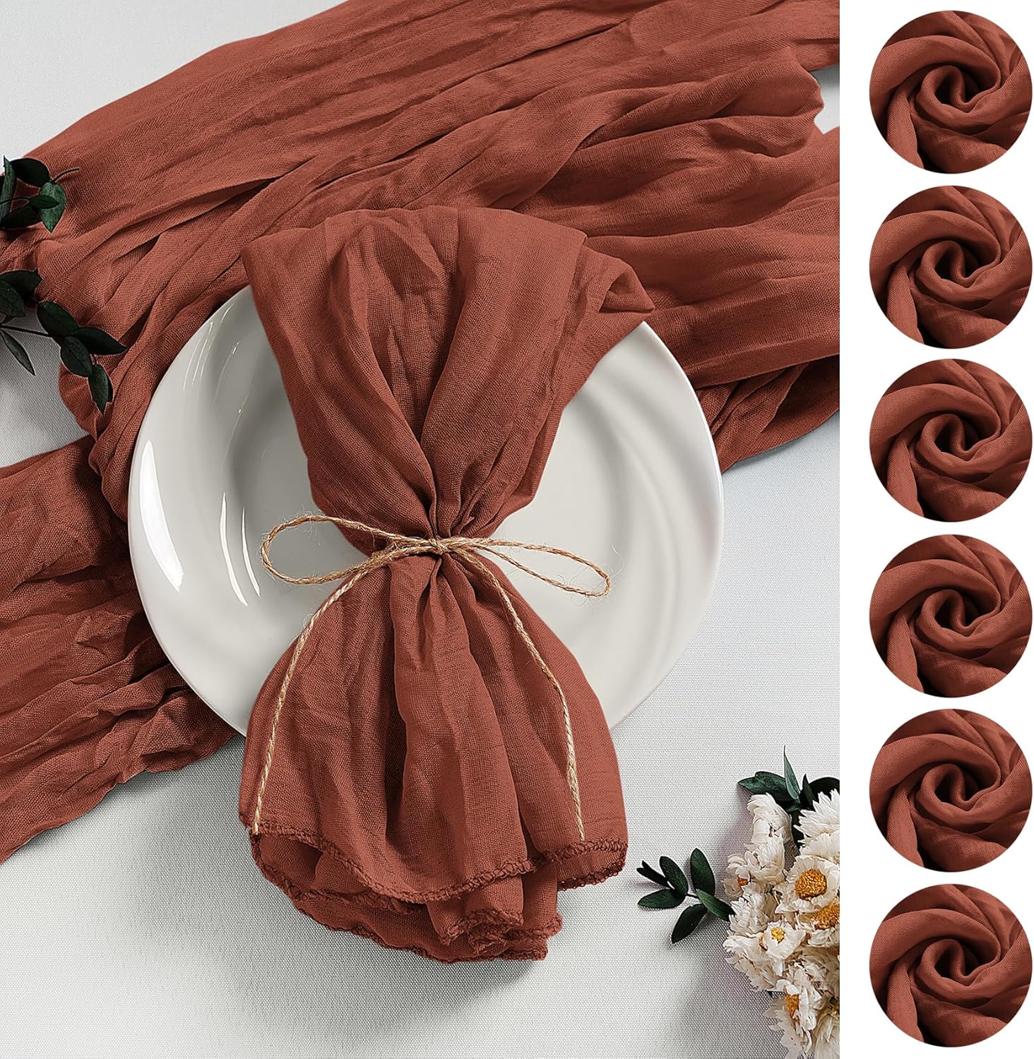 LZY 60 Pack Gauze Cheesecloth Napkins for Elegant Events
